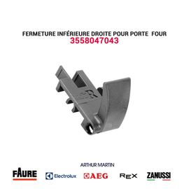 Fermeture inférieure droite pour porte vitrée de four Electrolux IKEA 3558047043