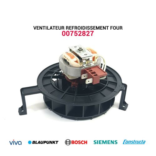 Ventilateur de refroidissement four - 00752827 - Bosch Siemens Viva Blaupunkt