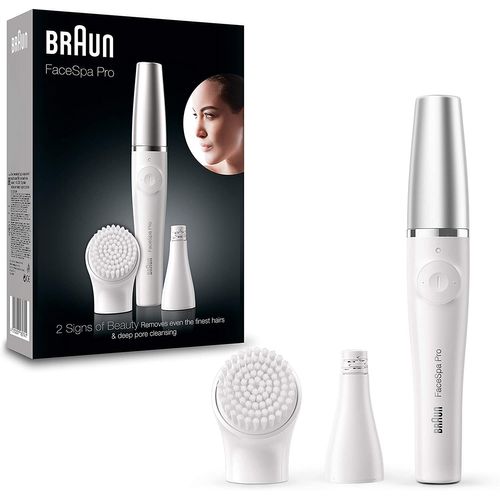 Braun Facespa Pro 910 Épilateur Avec Capuchon Blanc/Argenté