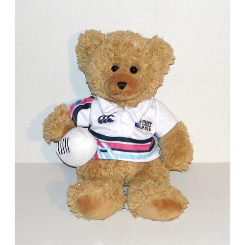 Peluche Ours Sportif Rugby World Cup 2015 Doudou Ourson Sportfolio