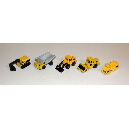 Engin De Chantier Majorette Lot 5 Vehicules Miniatures