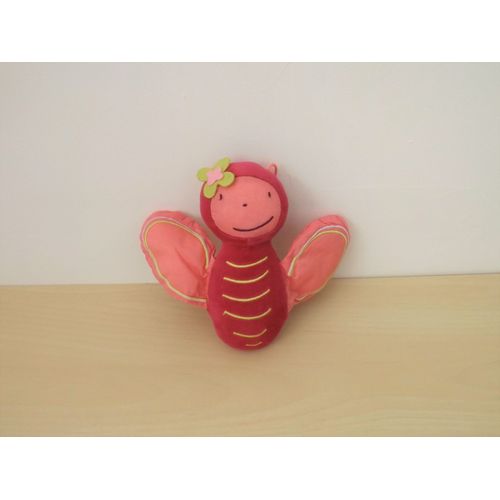 Doudou Papillon Abeille Rose Violet Tissus Marese