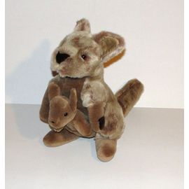 Peluche Kangourou Avec Son Petit La Pelucherie Doudou Animal 32 Cm