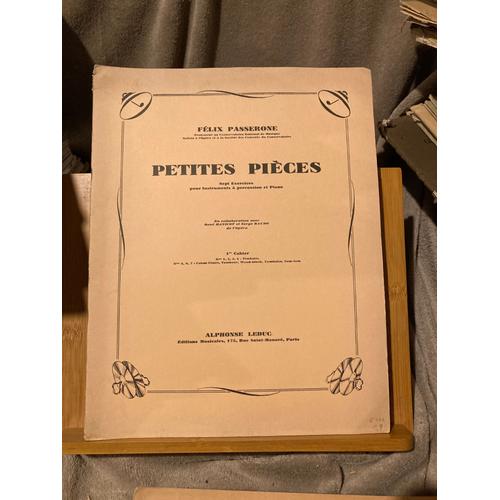 Félix Passerone Petites Pièces Percussions Piano Partition Éd. Leduc Cahier 1