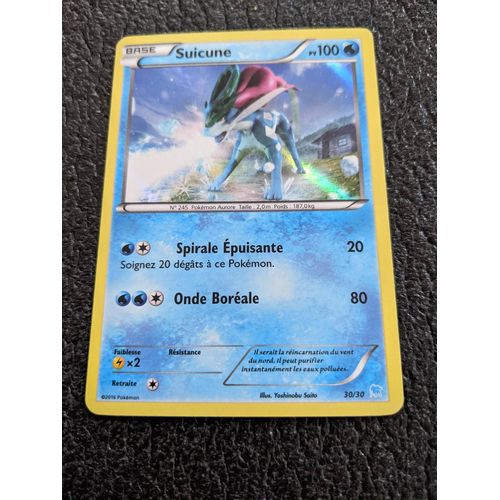 Suicune 30/30 Holo Promo 2016 Xy Kit Du Dresseur Pokemon Carte Nintendo