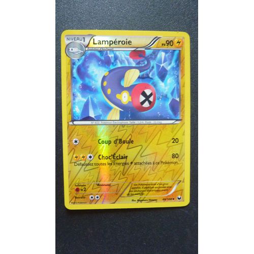 Carte Pokémon Lamperoie Holo Reverse 46/108 N & B Explorateurs Obscurs Fr Neuf