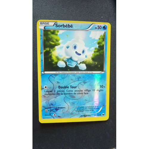 Carte Pokemon Française - Sorbébé - 50 Pv - N° 33/108 - Série Noir Et Blanc Explorateurs Obscurs De 2012 - En Version Reverse Brillante (Décentrée = Rareté)