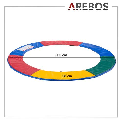 Arebos AREBOS Coussin de Protection des Ressorts Pour Trampoline 366 cm Rouge 
