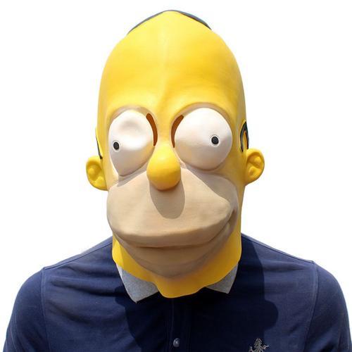 Fête masque déguisement Simpson Halloween Latex Film Party Costume  Accessoires