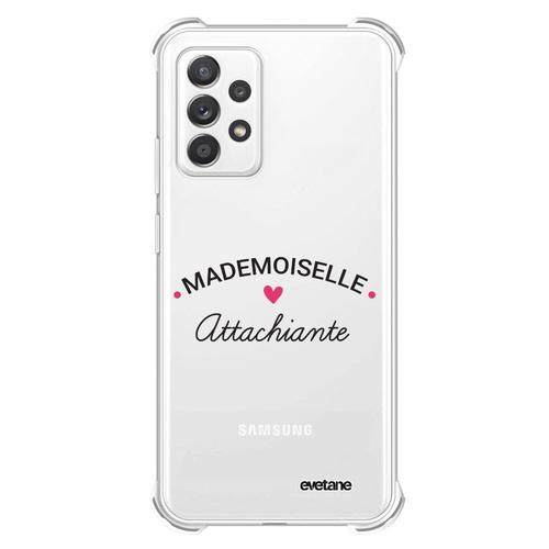 Coque Samsung Galaxy A72 Anti-Choc Souple Angles Renforcés Transparente Mademoiselle Attachiante Evetane