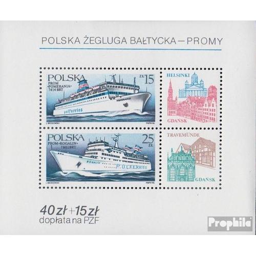 Pologne Bloc 99 (Complète.Edition.) Neuf Avec Gomme Originale 1986 Polonaise Mer Baltique-Navigation