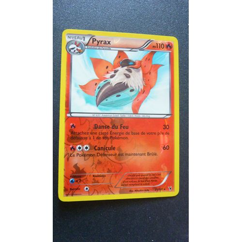 Carte Pokemon Française Rare - Pyrax - 110 Pv - Série Noir § Blanc, Nobles Victoires - En Version Reverse Brillante