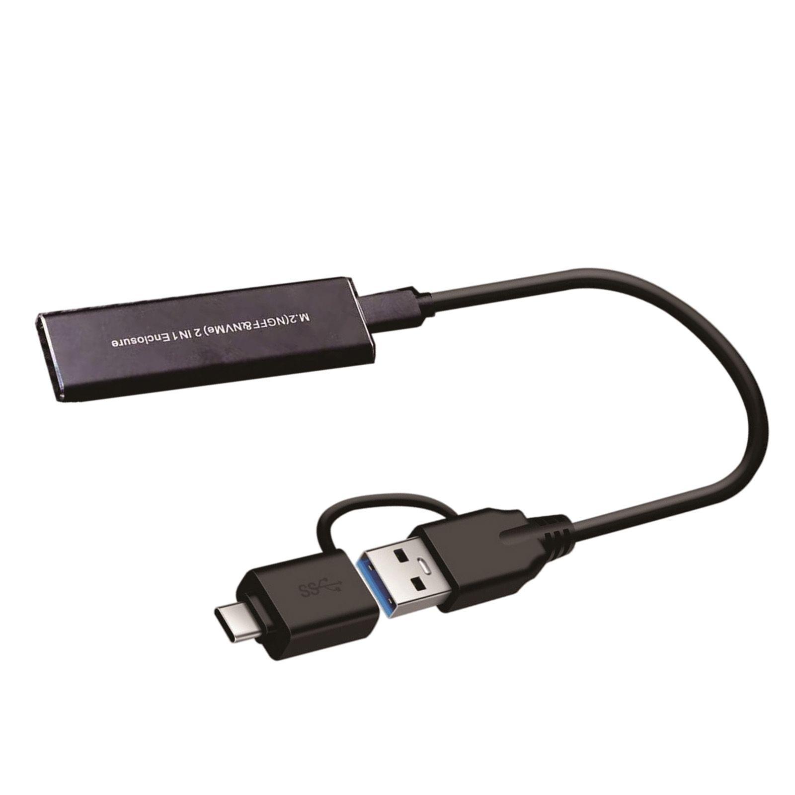 Boîtier M.2 vers USB pour SSD 3.1, adaptateur avec OTG pour NVME