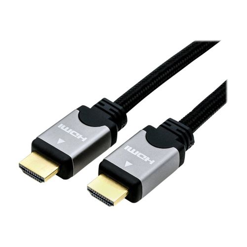 Roline High Speed - Câble HDMI avec Ethernet - HDMI mâle pour HDMI mâle - 3 m - double blindage - noir / argent