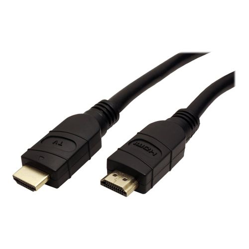 VALUE - Câble HDMI avec Ethernet - HDMI mâle pour HDMI mâle - 20 m - blindé - noir - support 4K