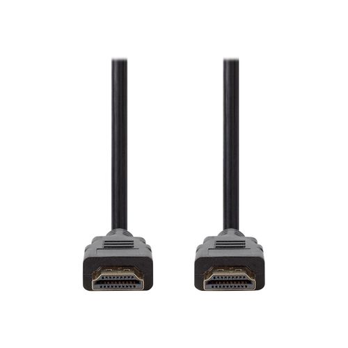 Nedis - Câble HDMI avec Ethernet - HDMI mâle pour HDMI mâle - 1 m - noir - rond, support 4K