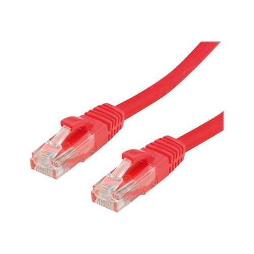 VALUE - Cordon de raccordement - RJ-45 (M) pour RJ-45 (M) - 50 cm - UTP - CAT 6 - sans halogène, moulé, solide - rouge