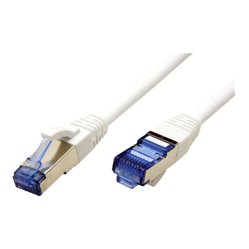 VALUE - Cordon de raccordement - RJ-45 (M) pour RJ-45 (M) - 7 m - SFTP, PiMF - CAT 6a - sans halogène, moulé, sans crochet, bloqué - blanc