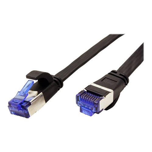 VALUE - Cordon de raccordement - RJ-45 (M) pour RJ-45 (M) - 1.5 m - FTP - CAT 6a - sans halogène, moulé, bloqué, plat - noir