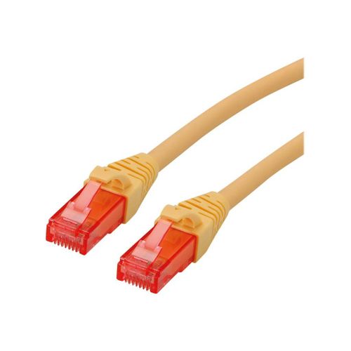 Roline - Cordon de raccordement - RJ-45 (M) pour RJ-45 (M) - 5 m - UTP - CAT 6 - sans halogène, moulé, bloqué - jaune