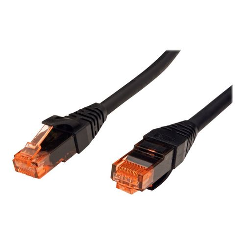 Roline - Cordon de raccordement - RJ-45 (M) pour RJ-45 (M) - 5 m - UTP - CAT 6 - sans halogène, moulé, bloqué - noir