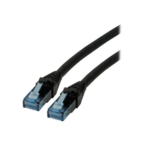Roline - Cordon de raccordement - RJ-45 (M) pour RJ-45 (M) - 1.5 m - UTP - CAT 6a - sans halogène, moulé, bloqué - noir