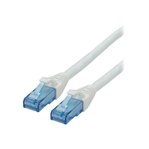 Roline - Cordon de raccordement - RJ-45 (M) pour RJ-45 (M) - 30 cm - UTP - CAT 6a - sans halogène, moulé, bloqué - blanc