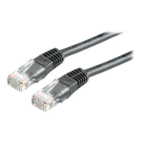 VALUE - Cordon de raccordement - RJ-45 (M) pour RJ-45 (M) - 50 cm - UTP - CAT 6 - moulé, bloqué - noir
