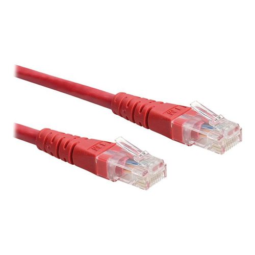 Roline - Cordon de raccordement - RJ-45 (M) pour RJ-45 (M) - 1.5 m - UTP - CAT 6e - moulé, bloqué - rouge
