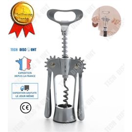 Td® Tire-Bouchon Décapsuleur Vin En Alliage De Zinc Multifonctionnel Ouvre-Bouteille Efficace Manuel Professionnel Incassable Tout E