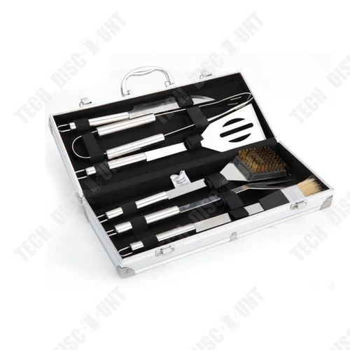 Td® Kit Barbecue 5 Ustensiles De Cuisine Bbq Fourchette, Couteau, Spatule, Pince Pinceau Coffret Couverts Cadeaux Cuissons Grillades
