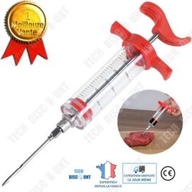 Seringue Alimentaire Plastique Avec Aiguille À Huile Marinade Sauce Cuisine Pâtisserie Adulte Viande 30ml Graduée Ustensile Inox