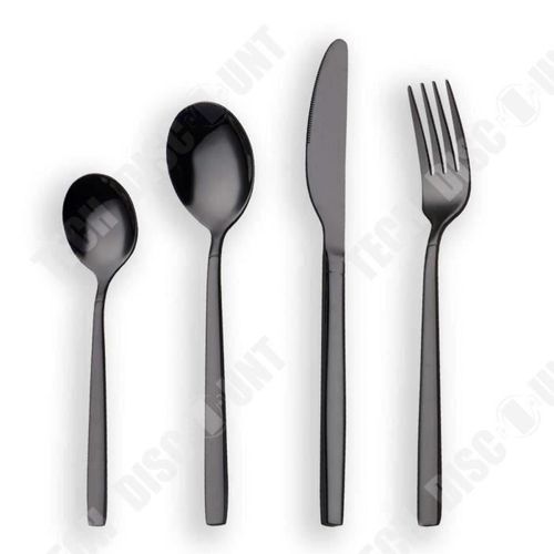 Td® Ensemble Couverts 24 Pièces En Titane/ Arc-En-Couleur Plaqué Ensemble De Coutellerie Colorée/Service Pour 6/ Chic Et Classe