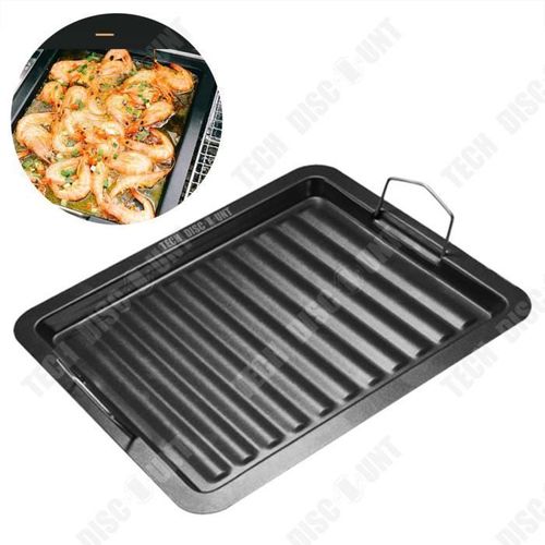 Td® Barbecue Poêle À Frire Antiadhésive En Plein Air Charbon De Bois Gril Poêle Portable Griller À Double Usage Outil De Cuisson