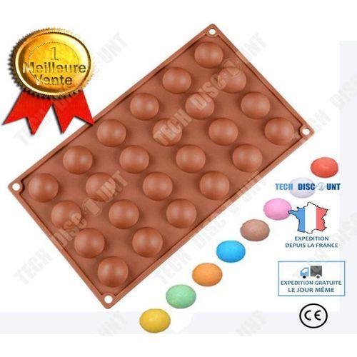 Td® Demi-Boule Sphère Gâteau En Silicone Moule Muffin Biscuits Au Chocolat Cuisson Moule Décor 24/ Nettoyage Facile