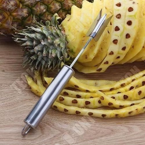 Td® 5 Pièces Cuisine En Acier Inoxydable Ananas Couteau À Éplucher Usage Confortable- Pratique- Belle Découpe -Sans Résidus De Peau