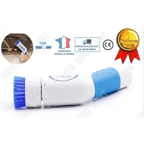 TD® Brosse nettoyage salle de bain électrique rotative sans fil batterie rechargeable poignée pratique lavage maison cuisine toilett