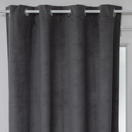 Rideau De Salon Occultant 8 ¿Illets Modèle Otto - 140 X 260 Cm - Noir