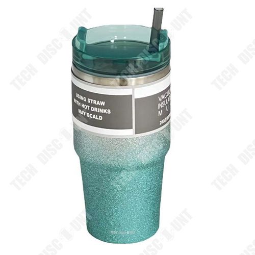 Td® Tasse À Café 20oz Tasse À Glace En Acier Inoxydable Double Couche Avec Paille Tasse À Café Pour Le Café, Le Lait Et Le Thé