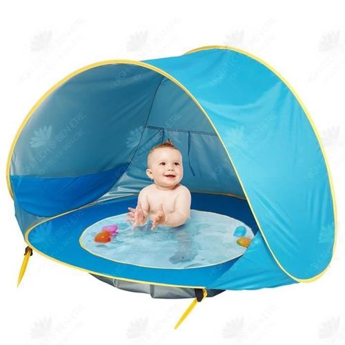Htbe® Tente De Plage Pour Bébé Parasol Protection Solaire Extérieure Stockage Pliable Maille Fine Simple Ouverture Rapide