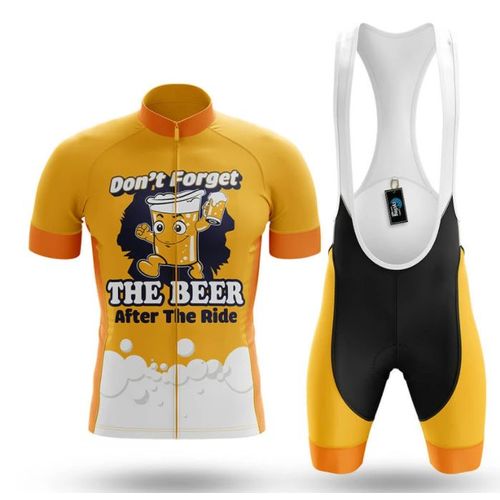 Beer Maillot De Vélo Route Homme Manches Courte Été + Cuissard À Cycliste Gel Vtt Ensemble De Cyclisme Vetement Equipe Pro