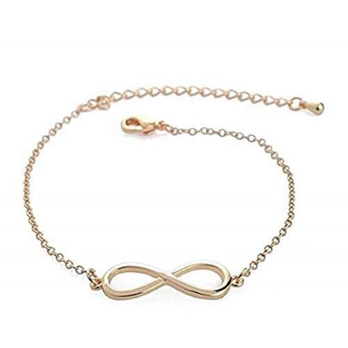 Bracelet Xmuu0 Bracelet Femme Le Symbole Infini Couleur Or Chaîne Bijoux Idée Cadeau Anniversaire Noel Costume De Saint Valentin Bij