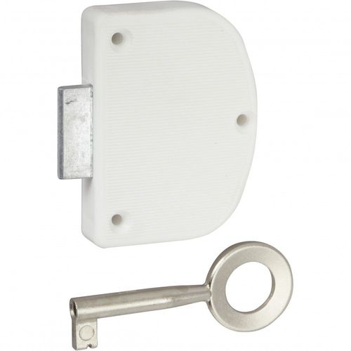Serrure de meuble acier en applique HETTICH 20 mm réversible