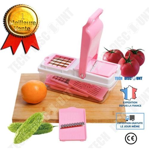 Td® Coupe-Légumes À 7 Lames Multifonctionnelle À Tète Remplaçable Mandoline 11 En 1 Polyvalent Accessoire Cuisine Manuel Éplucheur