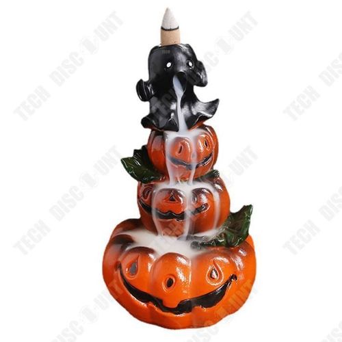 TD® Citrouille d'Halloween Lavande 10.4*10.2*17.6cm Brûleur d'encens Reflow Décoration d'ambiance Décoration Halloween
