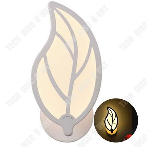 Td® Applique Murale Led Postmoderne Minimaliste Étude Créative Allée Couloir Cour Acrylique Feuille Forme Personnalité Lampe De Chev