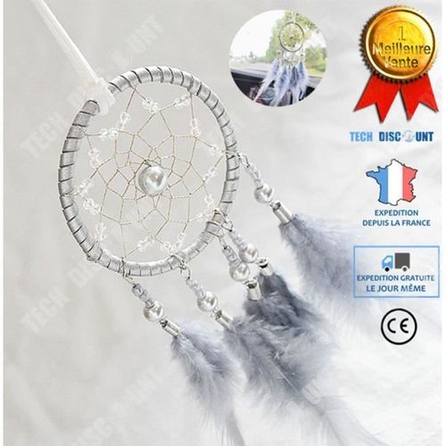 TD® Pendentif voitures rétroviseur attrape rêves en plumes décoration intérieur accessoire chambre salon à suspendre collier créatif