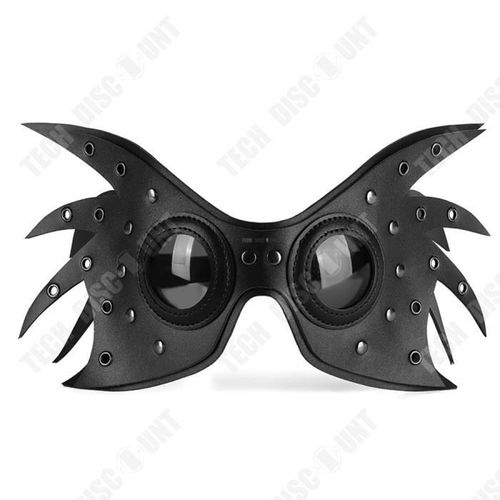 Td® Masque De Jeu De Rôle Pour Halloween 38*18cm Sangle De Tête Ajustable Style Punk Sombre Convient Pour La Fête D'halloween