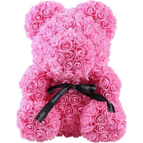 Ours Rose Saint Valentin - ONEVER - Fleur de rose - Rose - Chambre - Objets décoratifs