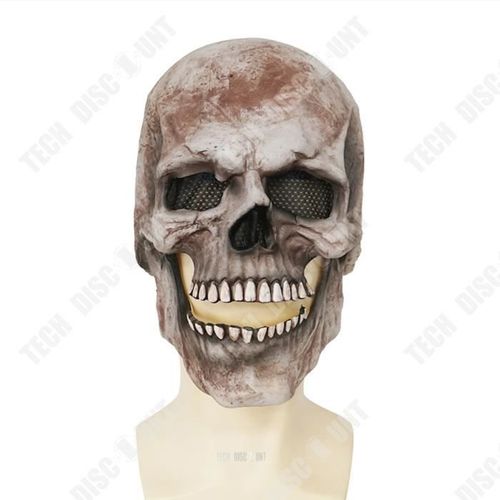 Td® Masque De Crâne Mobile D'halloween, Couvre-Chef Mobile, Masque Décoratif De Cosplay De Festival Fantôme, Couvre-Chef En Latex